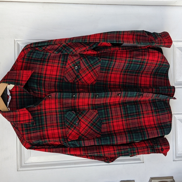 Woolrich vintage wool blend women's plaid shirt - Picture 1 of 5
